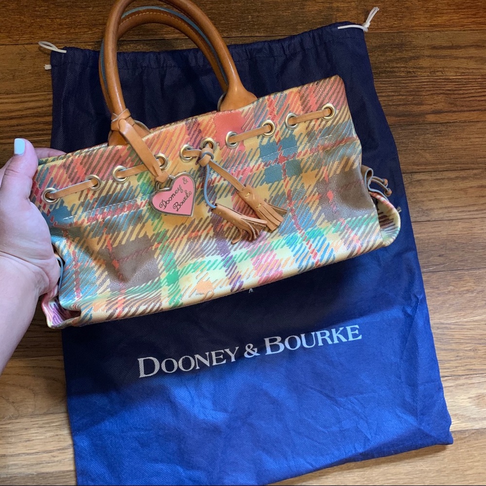 Dooney & Bourke Vintage Rainbow Satchel Bag